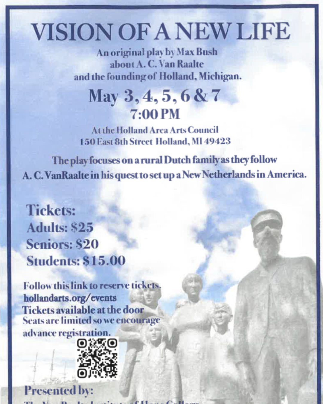Featured image for “Vision of a New Life: A Play About A. C. Van Raalte”