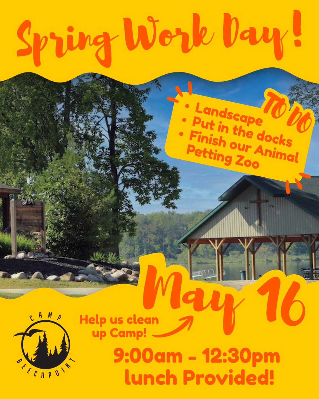 Featured image for “Camp Beechpoint Clean Up Day – May 16”